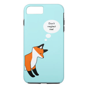 Cute cartoon fox on blue background gezegde quote Case-Mate iPhone case