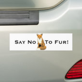 Cute Cartoon Fox op de grond Bumpersticker (Op auto)
