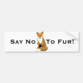 Cute Cartoon Fox op de grond Bumpersticker (Voorkant)