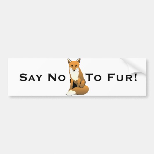 Cute Cartoon Fox op de grond Bumpersticker (Voorkant)
