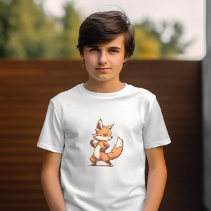 Cute Cartoon Fox T-Shirt: Schattig en whisky T-shirt