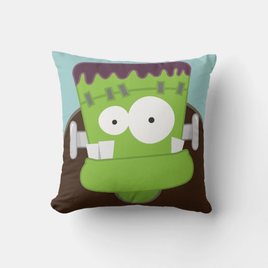 Cute Cartoon Frankenstein Monster Sierkussen (Voorkant)