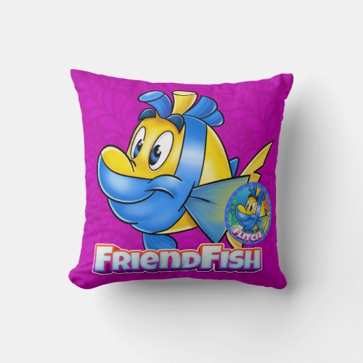 Cute cartoon FriendFish kussen (Voorkant)