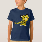 Cute Cartoon Friendly Leopard Children T-Shirt (Voorkant)