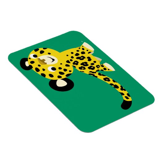 Cute Cartoon Friendly Leopard Flexible Magnet Magneet (Rechterzijde)