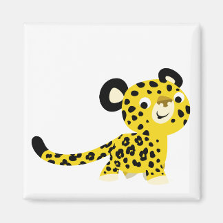 Cute Cartoon Friendly Leopard Magnet