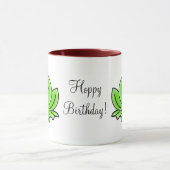 Cute Cartoon Frog Hoppy Birthday Funny Greeting Mok (Midden)