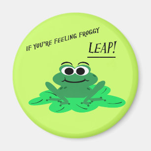Cute Cartoon Frog Motivatie Magnet