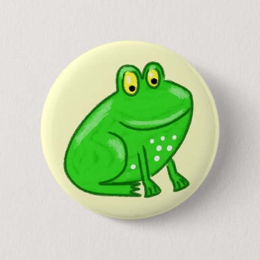 Cute Cartoon Frog Ronde Button 5,7 Cm (Voorkant)