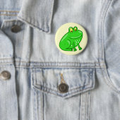 Cute Cartoon Frog Ronde Button 5,7 Cm (In situ)