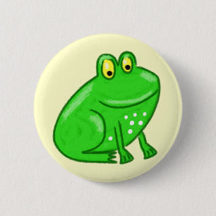 Cute Cartoon Frog Ronde Button 5,7 Cm