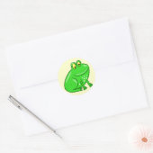 Cute Cartoon Frog Ronde Sticker (Envelop)