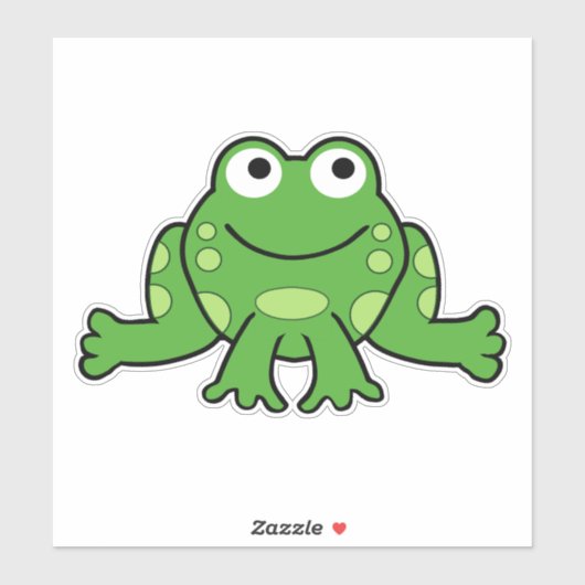 Cute Cartoon Frog Sticker (Vel)