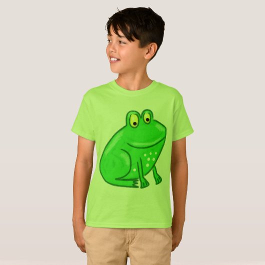 Cute Cartoon Frog T-shirt (Voorkant volledig)