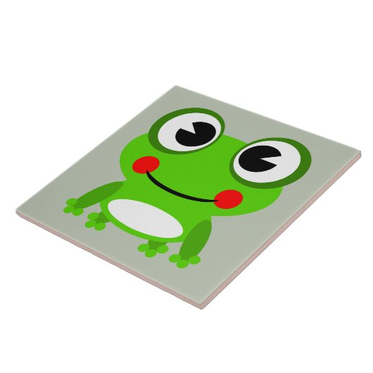 Cute cartoon Frog Tegeltje (Zijkant)