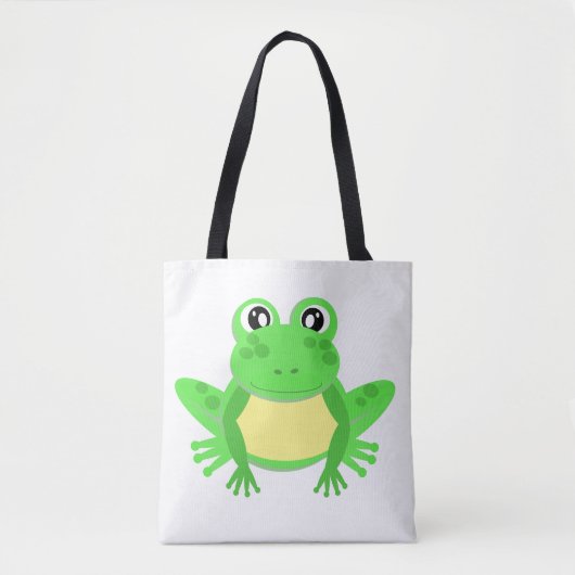 Cute Cartoon Frog Tote Bag (Voorkant)