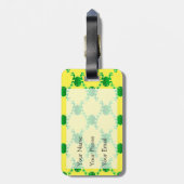 Cute Cartoon Frogs Bagagelabel (Achterkant verticaal)