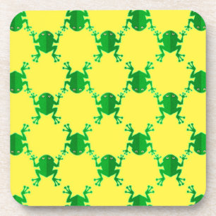 Cute Cartoon Frogs Drankjes Onderzetter