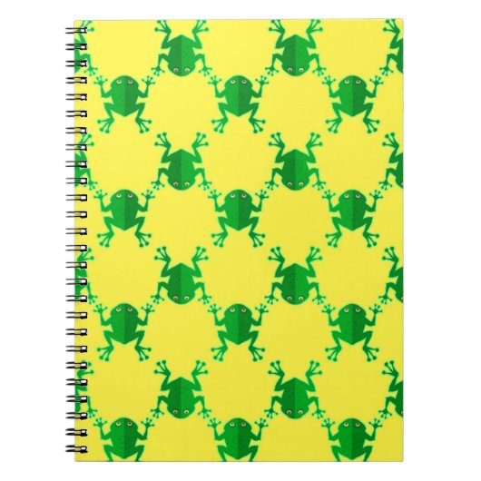 Cute Cartoon Frogs Notitieboek (Voorkant)