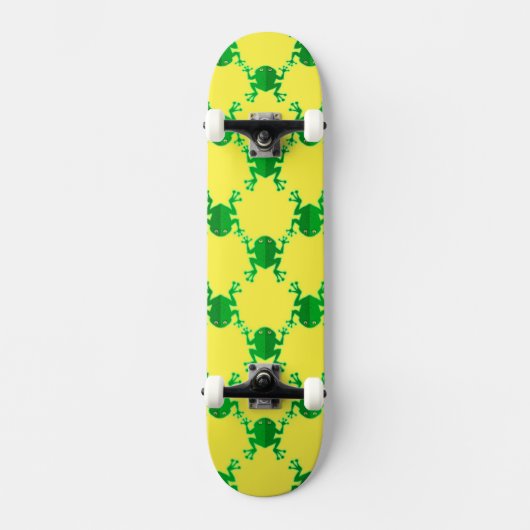 Cute Cartoon Frogs Skateboard (Voorkant)