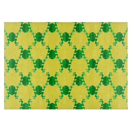 Cute Cartoon Frogs Snijplank (Voorkant)