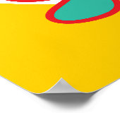 Cute Cartoon Funky Green Alien Boy & Girl Couple Poster (Hoek)