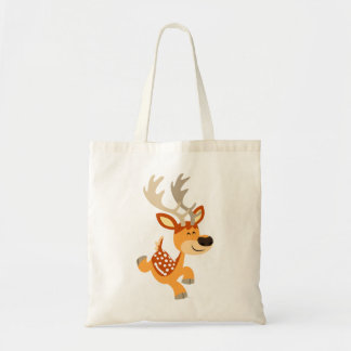 Cute Cartoon Gamboling Fallow Deer Bag Tote Bag