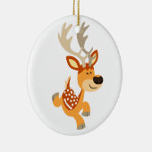 Cute Cartoon Gamboling Fallow Deer Ornament (Rechts)