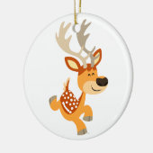 Cute Cartoon Gamboling Fallow Deer Ornament (Links)