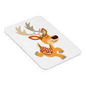 Cute Cartoon Gamboling Fallow Deer Premium Magnet Magneet (Rechterzijde)