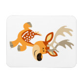 Cute Cartoon Gamboling Fallow Deer Premium Magnet Magneet (Horizontaal)
