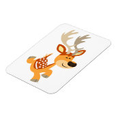Cute Cartoon Gamboling Fallow Deer Premium Magnet Magneet (Linkerzijde)