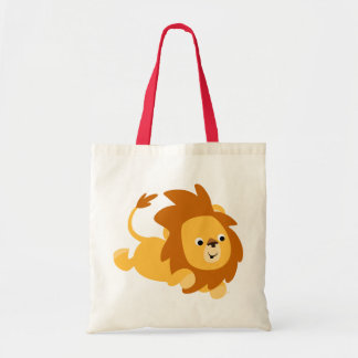 Cute Cartoon Gamboling Lion Bag Tote Bag