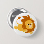 Cute Cartoon Gamboling Lion Button Badge (Voorkant /achterkant)
