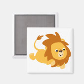 Cute Cartoon Gamboling Lion Magnet (Voorkant / Achterkant)