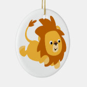 Cute Cartoon Gamboling Lion Ornament (Rechts)