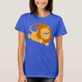 Cute Cartoon Gamboling Lion Women T-Shirt (Voorkant)