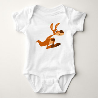 Cute Cartoon Gekke Kangaroo Baby Romper