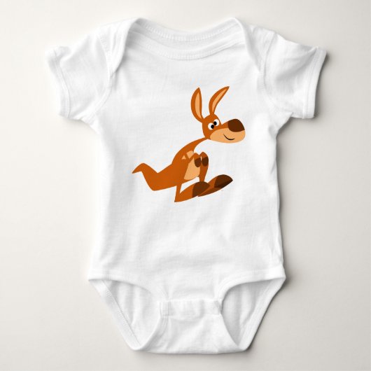 Cute Cartoon Gekke Kangaroo Baby Romper (Voorkant)