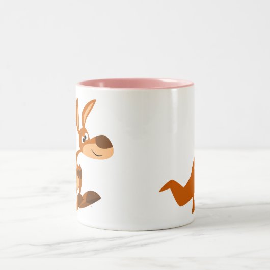 Cute Cartoon Gekke Kangaroo mok (Center)