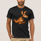 Cute Cartoon Gekke Kangaroo T-Shirt (Voorkant)