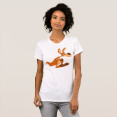 Cute Cartoon Gekke Kangaroo Women T-Shirt (Voorkant volledig)