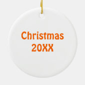 Cute Cartoon Gele slang in een boomreptiel Keramisch Ornament (Achterkant)