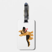 Cute Cartoon German Shepherd Dog Bagagelabel (Achterkant verticaal)