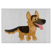 Cute Cartoon German Shepherd Dog Board Snijplank (Voorkant)