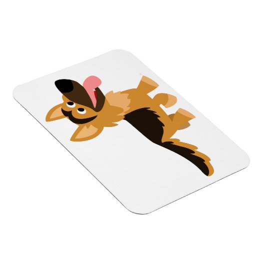 Cute Cartoon German Shepherd Dog Flexible Magnet Magneet (Rechterzijde)