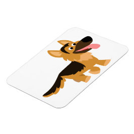 Cute Cartoon German Shepherd Dog Flexible Magnet Magneet