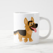 Cute Cartoon German Shepherd Dog Jumbo Mok (Rechts)