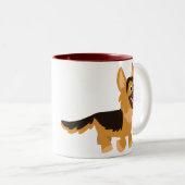 Cute Cartoon German Shepherd Dog Mok (Voorkant rechts)