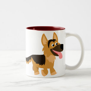 Cute Cartoon German Shepherd Dog Mok
